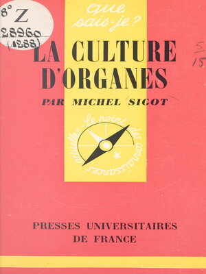 cover image of La culture d'organes